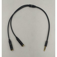 KABEL AUDIO MALE TO 2 FEMALE